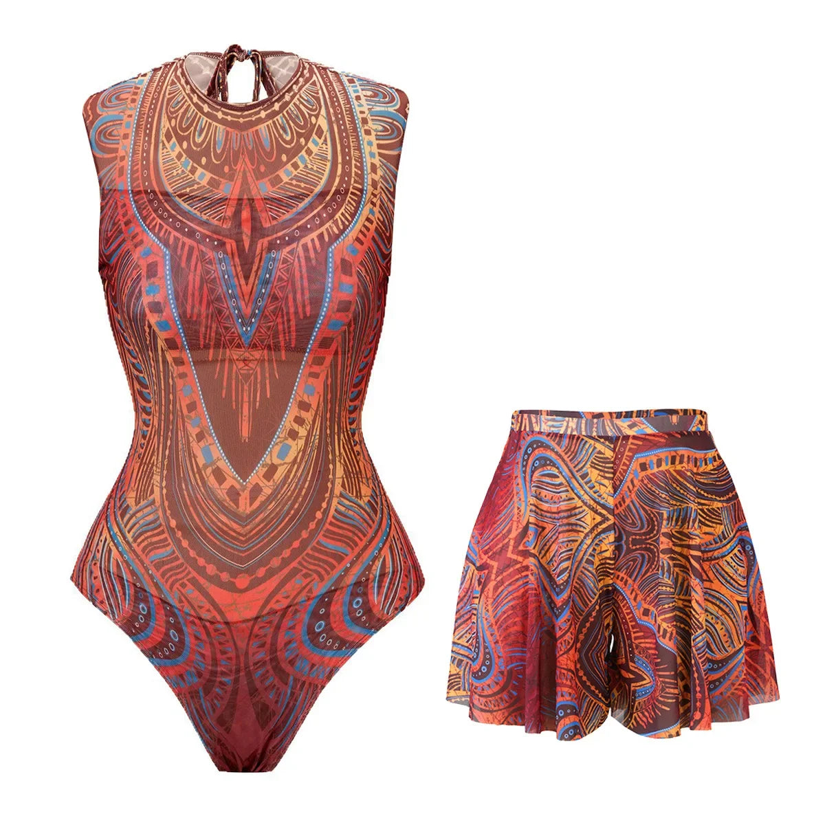 2 Piece Sets Swimsuit And Shorts
