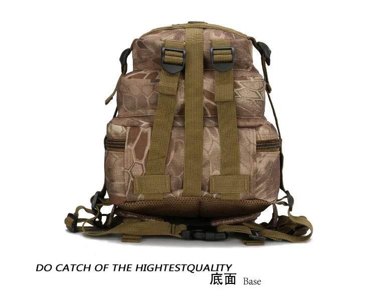 Men's Classic Tactical Backpack Travel Sports Camouflage Bag Outdoor Climbing Hunting Backpack Fishing Hiking Nylon 3P Pack Bag - Empire P.E