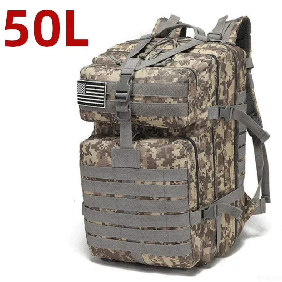 25L/50L 1000D Nylon Waterproof Trekking Fishing Hunting Backpack