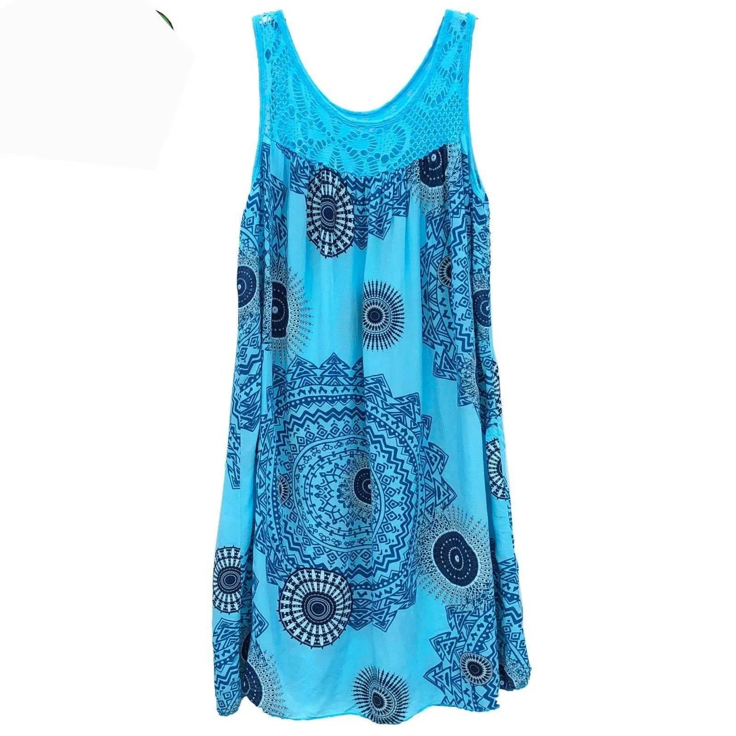 Women's clothing summer sleeveless camisole dress lace print sleeveless large swing loose sexy dress long skirt plus size - Empire P.E