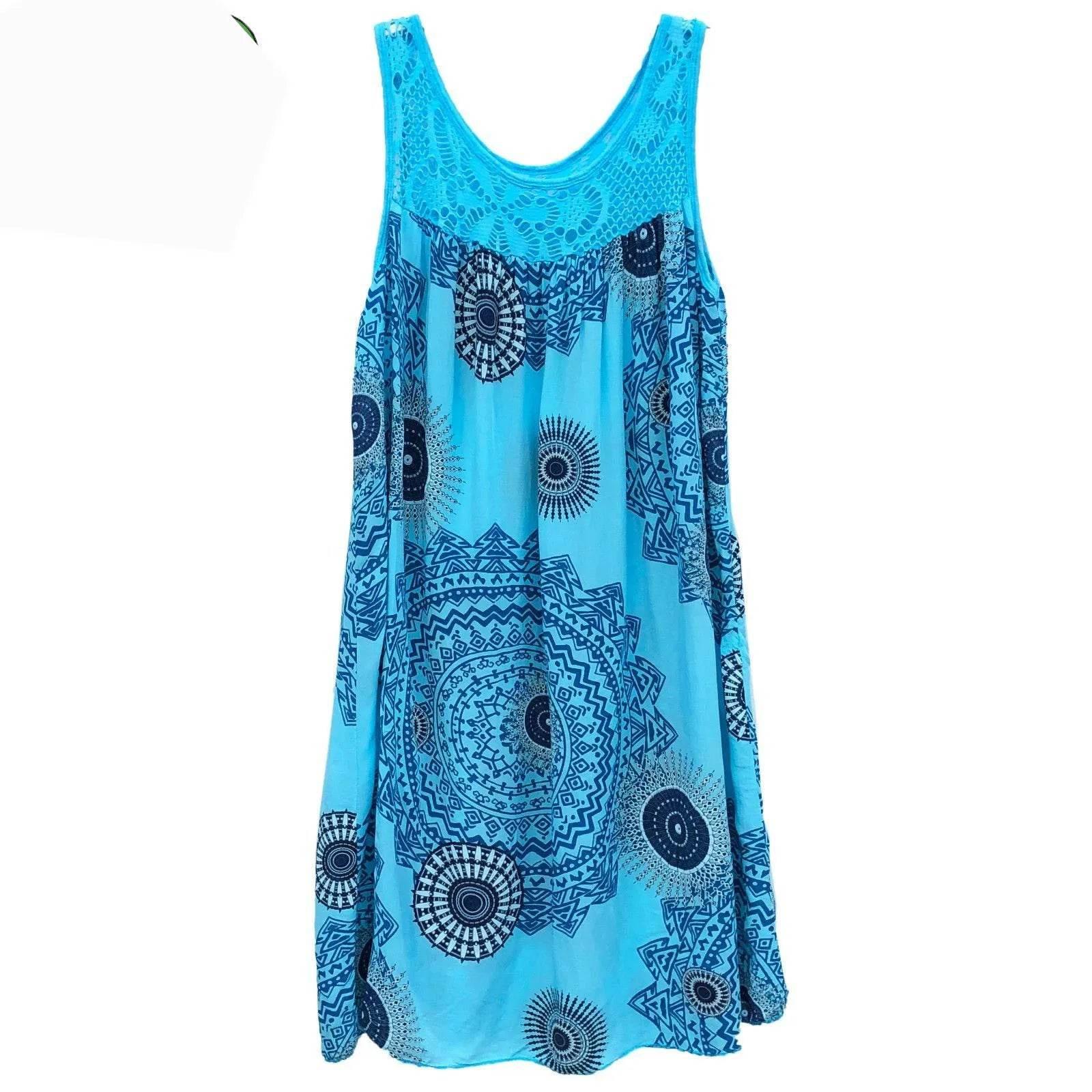 Women's clothing summer sleeveless camisole dress lace print sleeveless large swing loose sexy dress long skirt plus size - Empire P.E