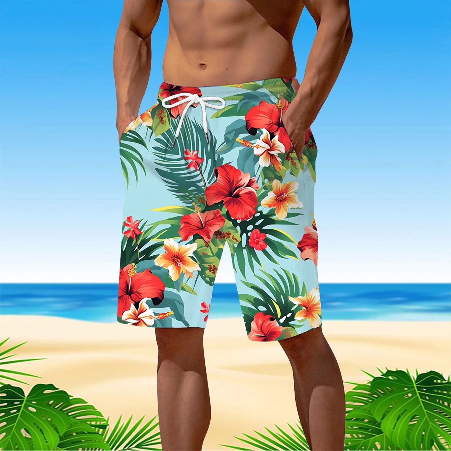 Personality Hawaii Summer Tropics Beach Shorts