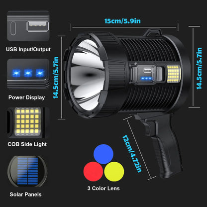 Rechargeable Spotlight 900000 Lumens Led Spot Lights