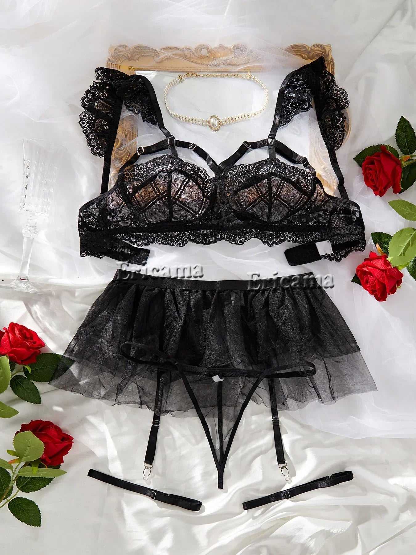 Lace Sexy Lingerie Transparent Underwear Sexy Bra Set - Empire P.E