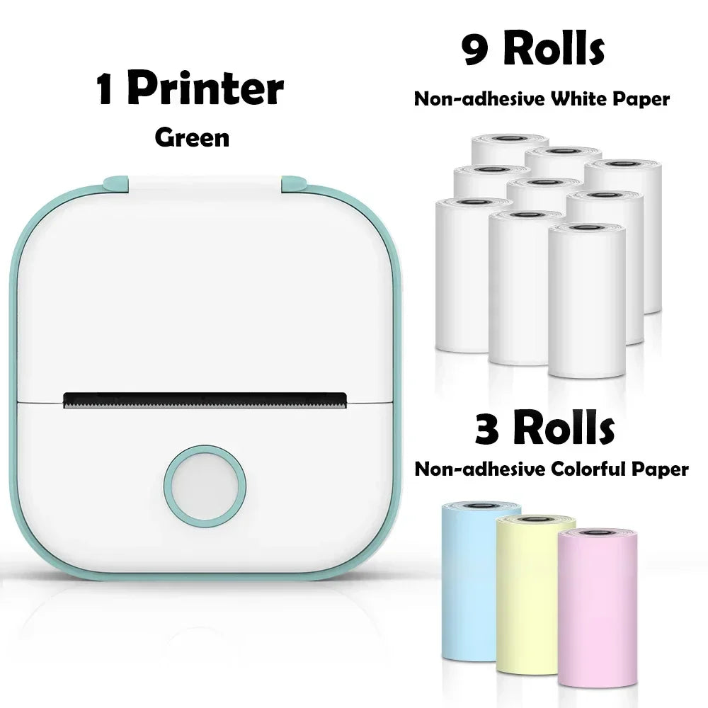 Portable Mini Wireless Thermal Pocket Printer Self-adhesive Stickers - Empire P.E