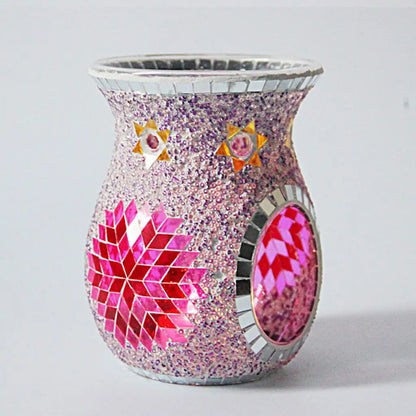 Turkish Style Mosaic Glass Oil Burner Candle Holder