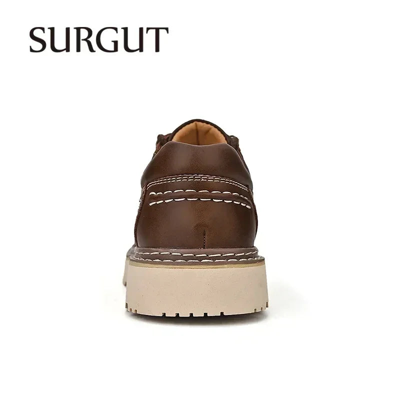 New Men Leather Casual Oxfords Shoes