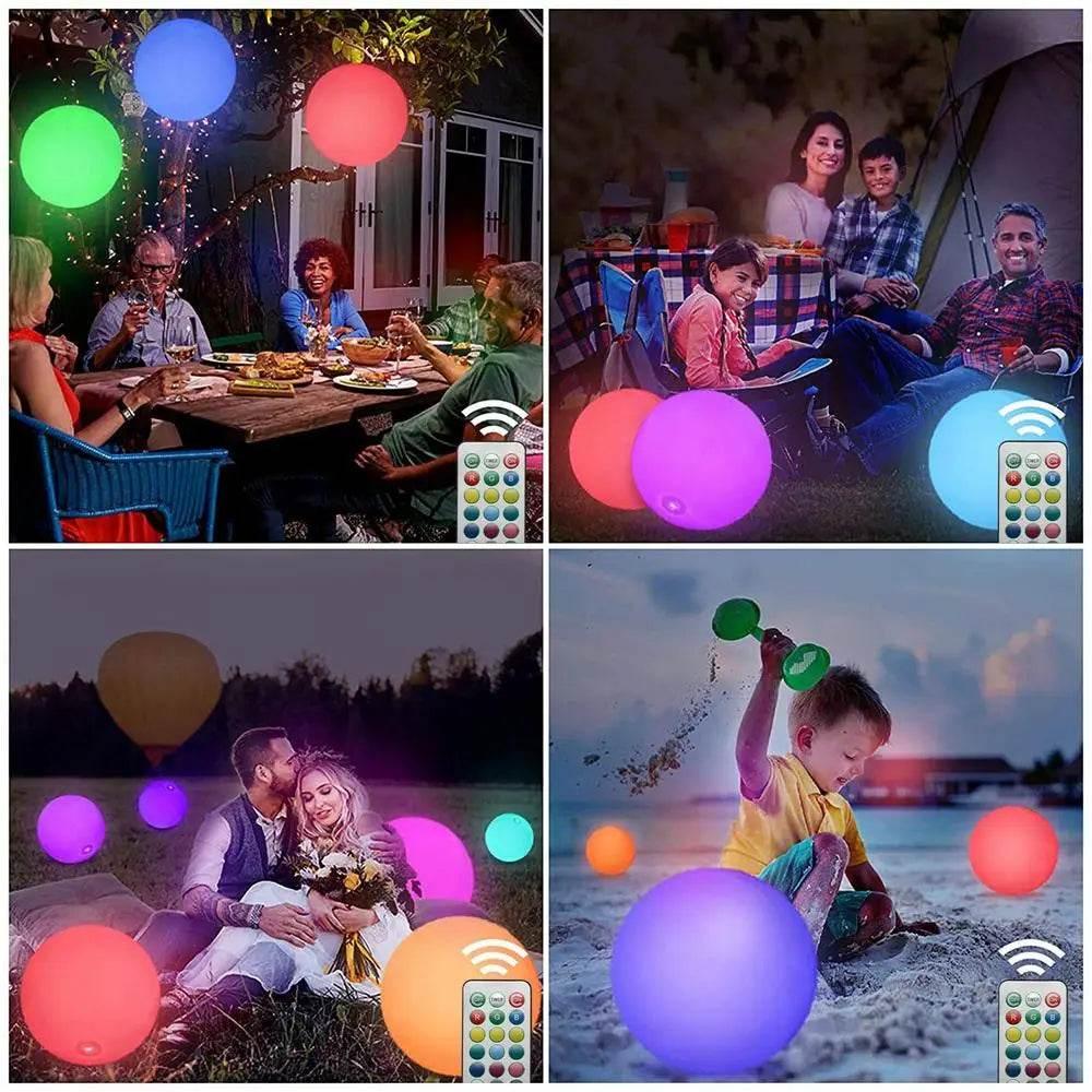 40cm Large Led Beach Ball With Remote Control 13 Colors With Inflation Pump For Sum&mer Fun Outdoor Games Decorations Pool Party - Empire P.E