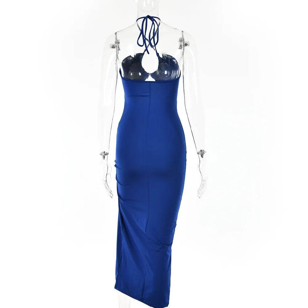 Sleeveless Sexy Female Midi Backless Dresses Slim Night Club Party Women's Dress Bodycon Vestidos Elegantes Para Mujer - Empire P.E