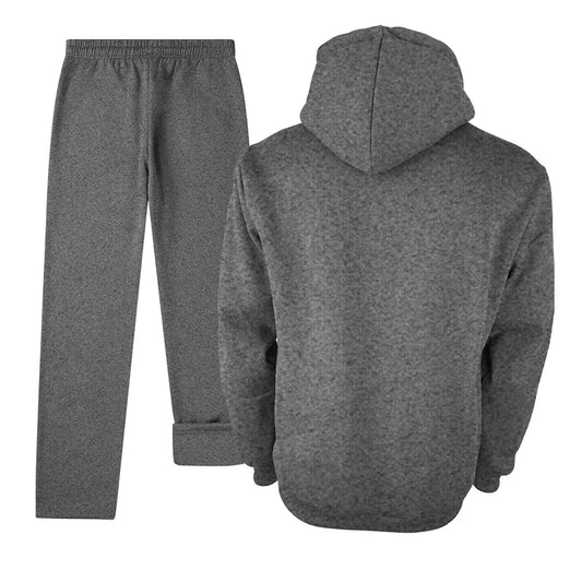 Men 2 Pieces Fleece Hooded Outfit Set