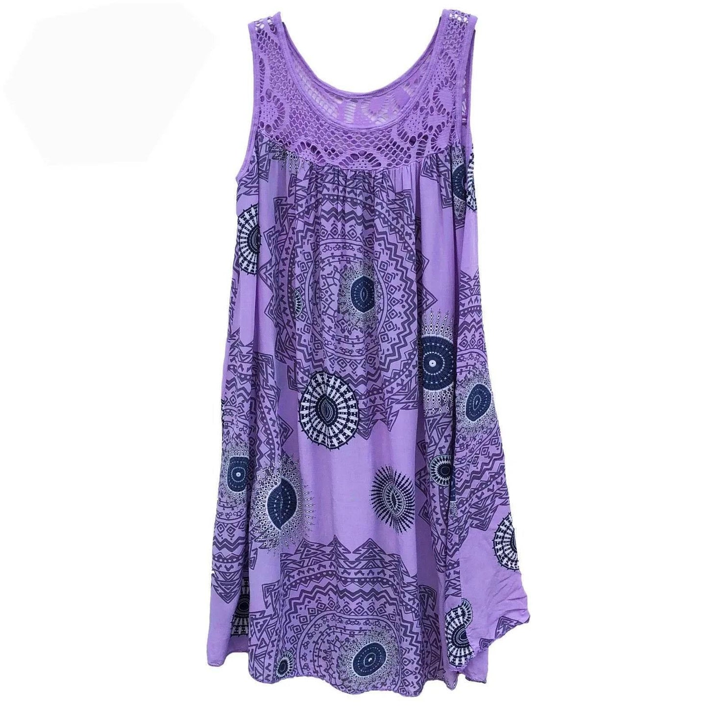 Women's clothing summer sleeveless camisole dress lace print sleeveless large swing loose sexy dress long skirt plus size - Empire P.E