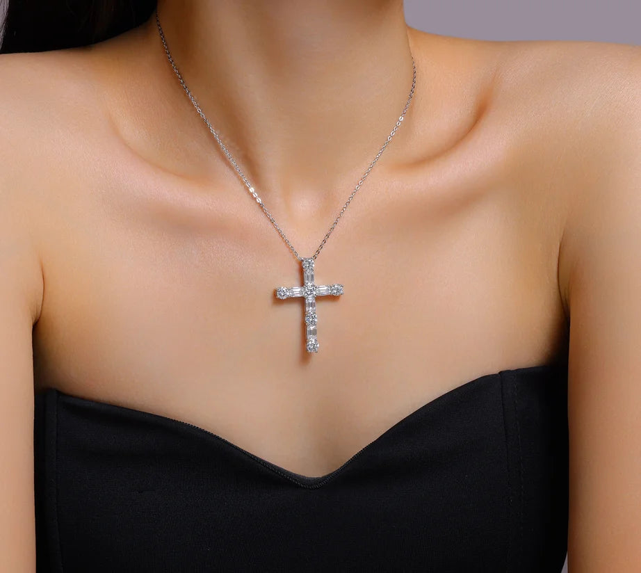 Full Moissanite Diamond Necklace for Women