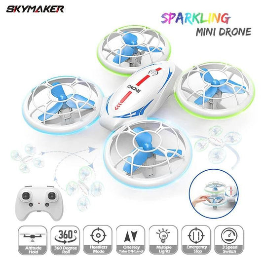 Mini RC Drone Helicopter with Auto Hover 360° Flights Headless Mode Altitude Hold RC Drone Quadcopter Toys for boys Gift - Empire P.E