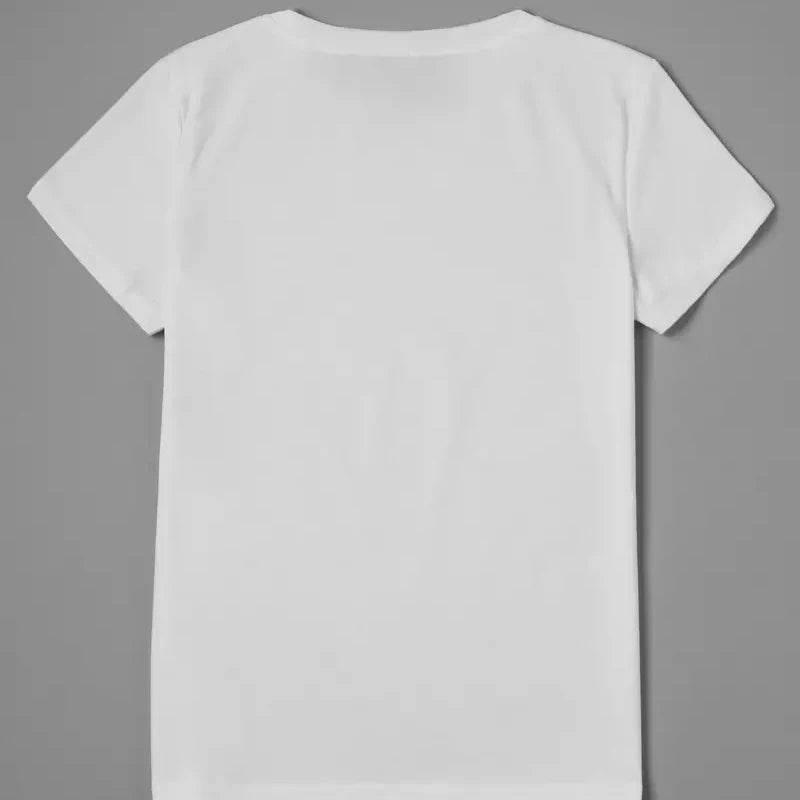Cat Women Summer White Print T-shirt - Empire P.E