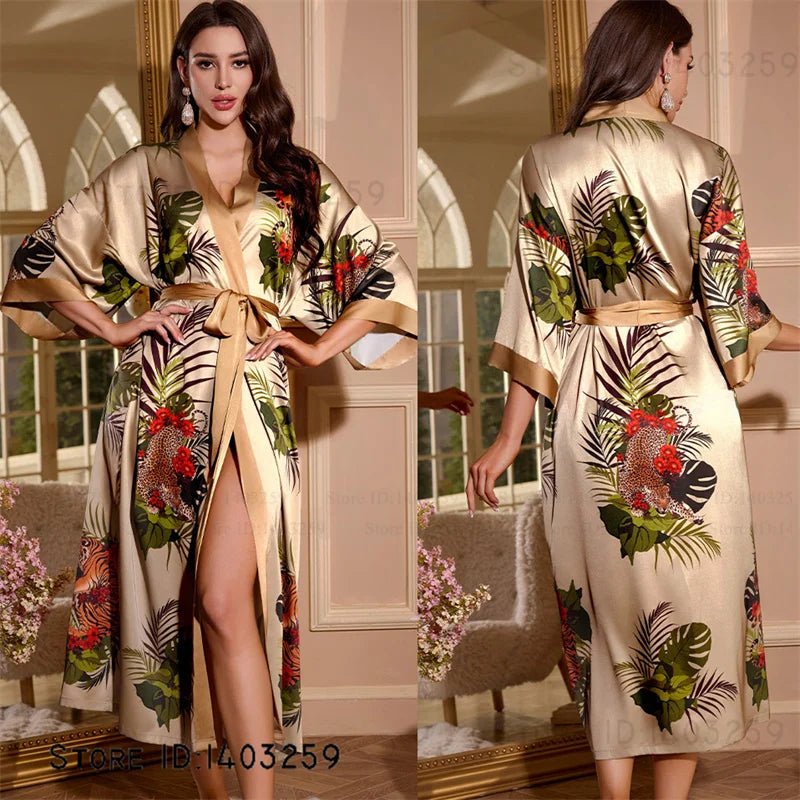 Female Long Robe Loungewear Elegant - Empire P.E
