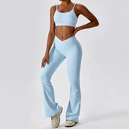 2PCS Seamless Yoga Set Gym Clothes Sportswear Yoga Suits For Women Fitness Rib Tracksuits Sports Bra Gym Leggings Sports Suits - Empire P.E