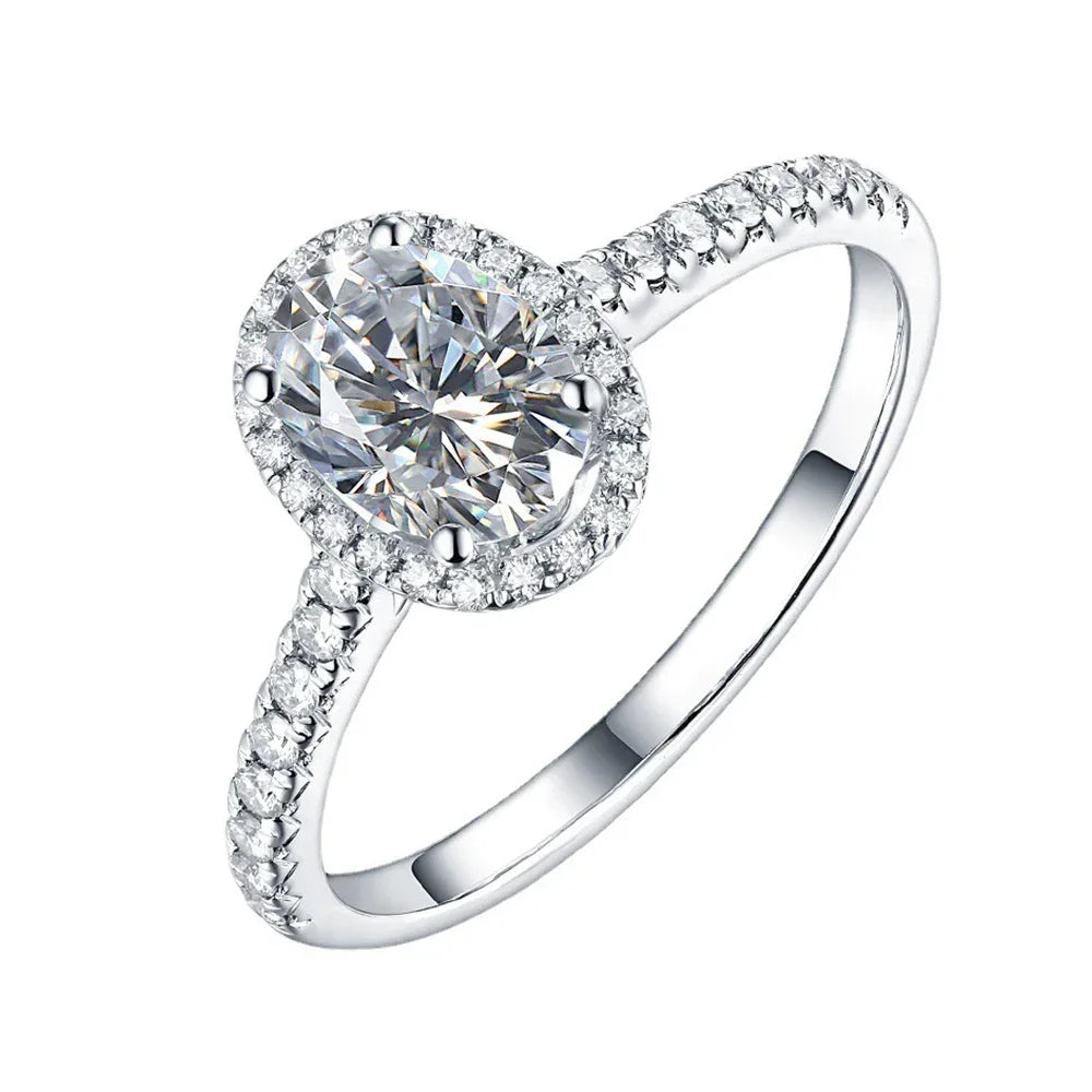 1ct 2ct Pear Cut D Color Moissanite Rings for Women 925 Sterling Silver - Empire P.E