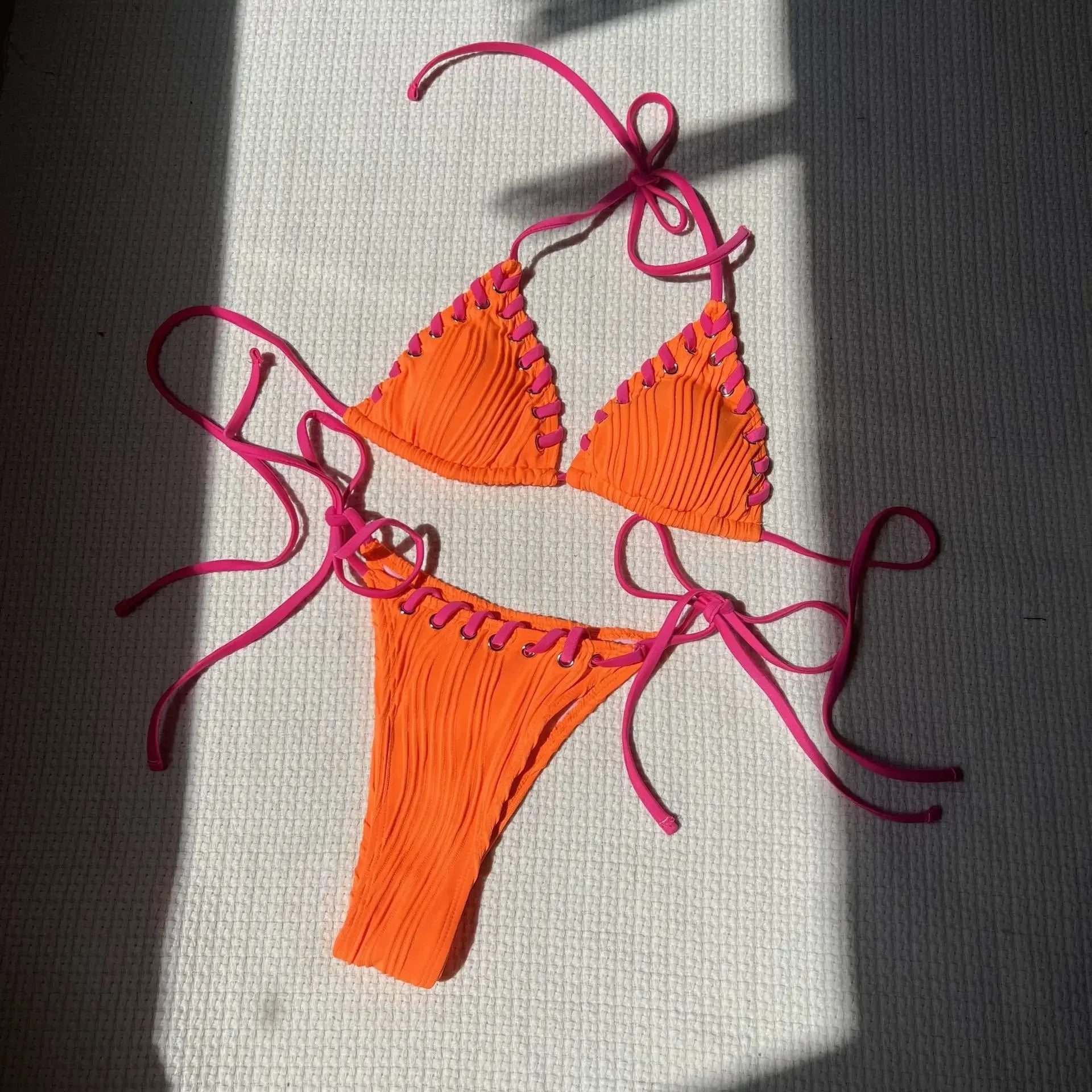 Vacation Low Waist Two Piece Sexy Bikini Set - Empire P.E