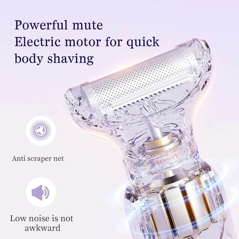Electric Razors for Women 5 In 1 Bikini Trimmer Face Shavers Hair Removal for Underarms Legs Ladies Body Trimmer Home Appliances - Empire P.E
