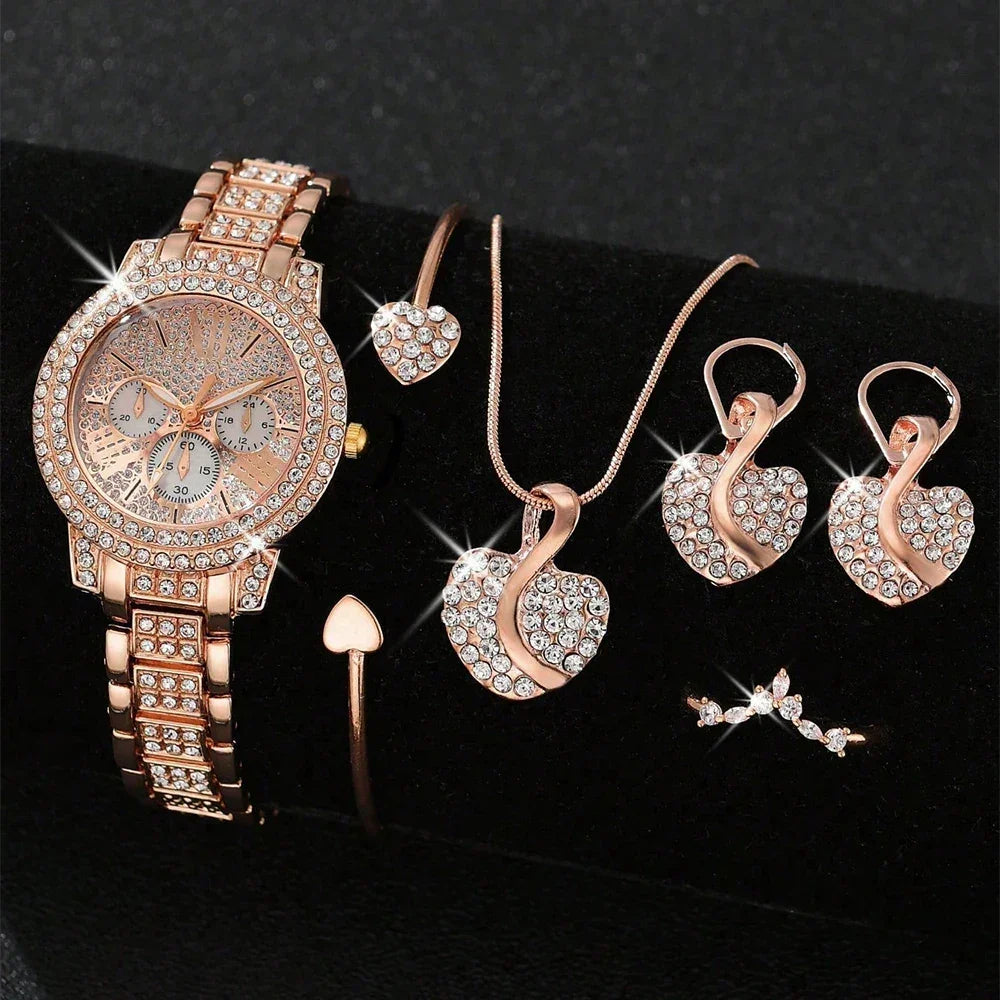 Women's Quartz Watch Gold Luxury Set ﻿ - Empire P.E