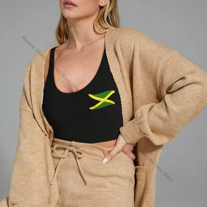 Sports Bra Women Running Yoga Clothes Vest Jamaica Kingdom Flag Gathering Fitness Vest - Empire P.E