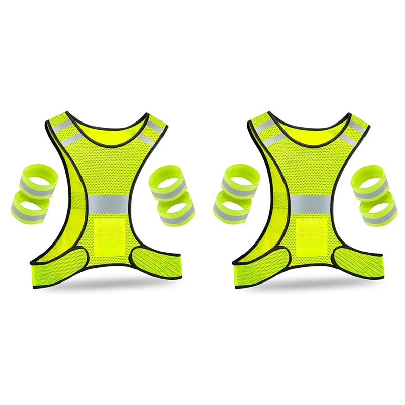 Reflector Vest - High Visibility Bicycle Vest With Adjustable Fastener