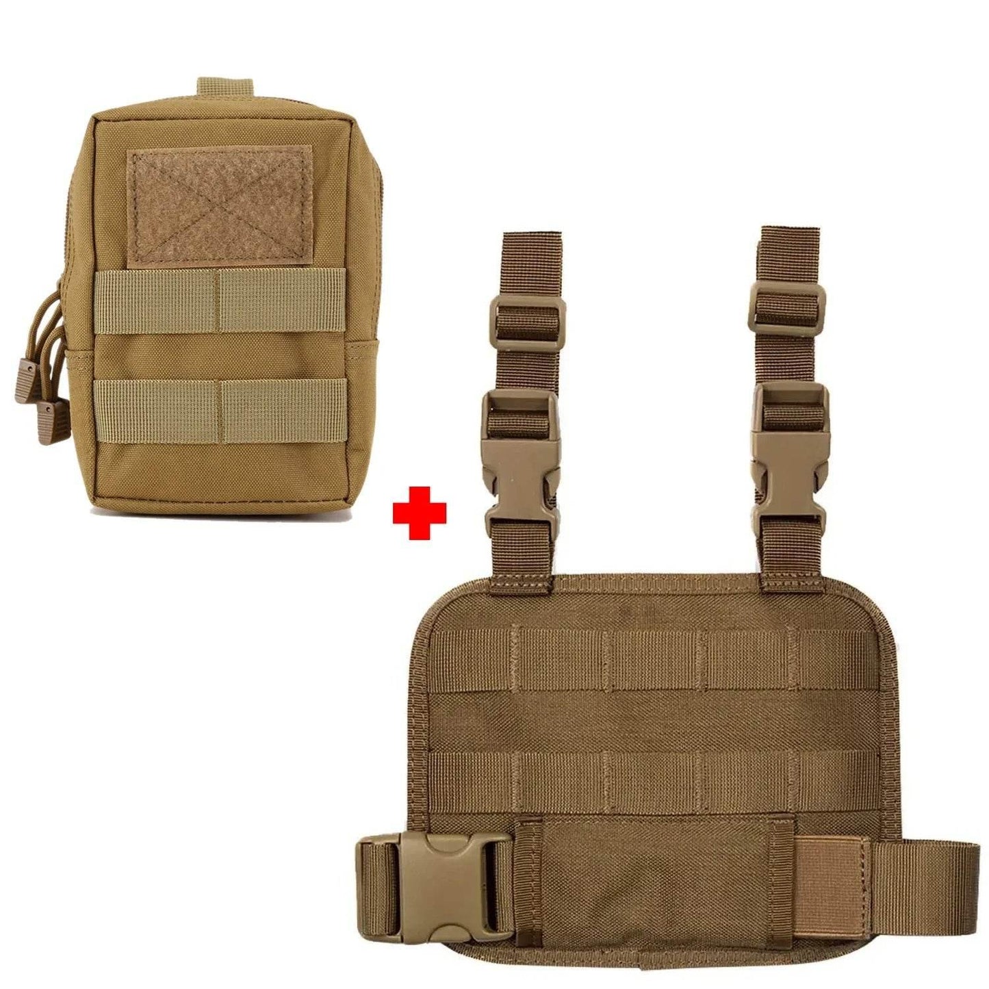Tactical Molle EDC Pouch Compact Utility Pouch 600D Organizer Tools Bags with Thigh Rig Panel Multipurpose Tool Bag Wasit Bag - Empire P.E