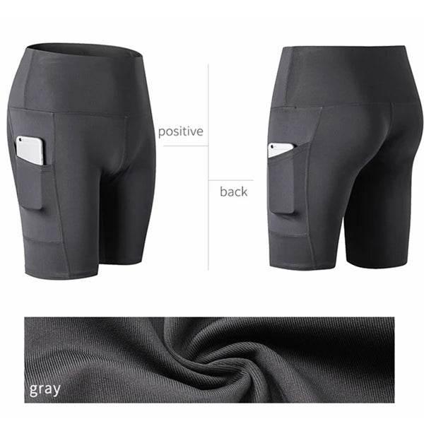 Women Yoga Shorts High Waist Workout Gym Shorts Fitness Yoga Lift Butt Fitness yoga leggings Running Cycling Short Pants - Empire P.E