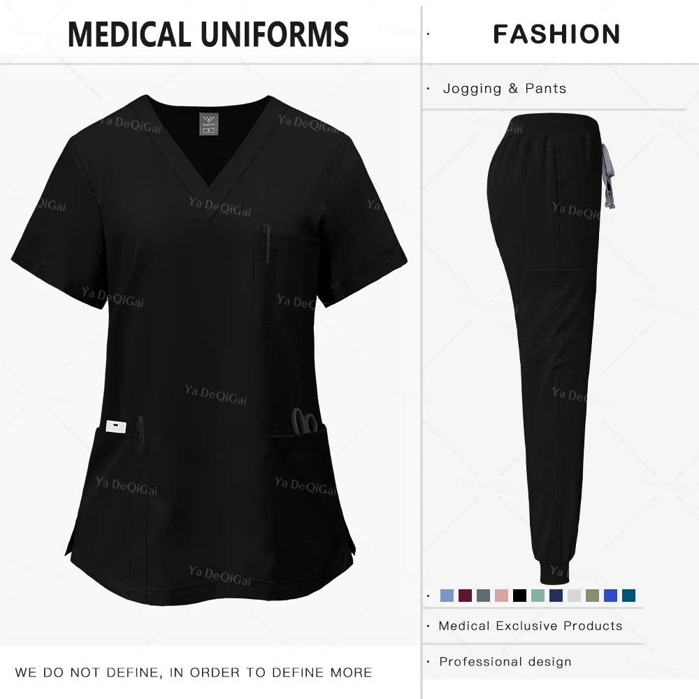 Pink Clinical Uniform Woman Pharmacy Workwear Nurse Uniform Hospital Doctor Oral Dental Surgery Uniforms Medical Scrubs Sets New - Empire P.E