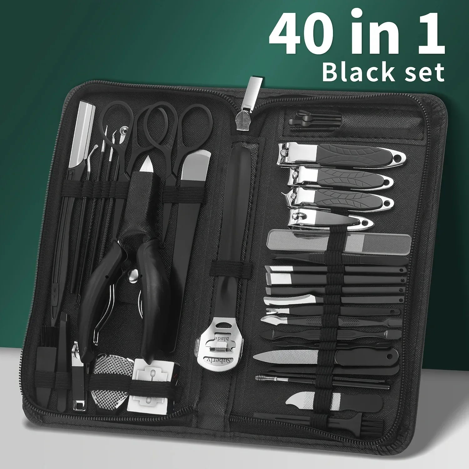 9/40 pcs Full Function Manicure Set, Stainless SteelNail Clippers Pedicure Kit - Empire P.E
