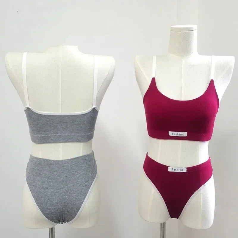 Women Seamless Bras Set Low Waist Panties Set - Empire P.E