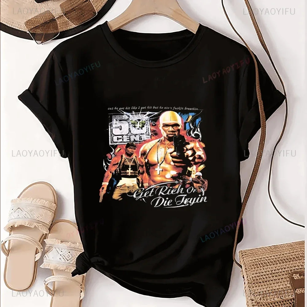 50 Cent Rap Print T-shirt Top 50 Cent Trend - Empire P.E
