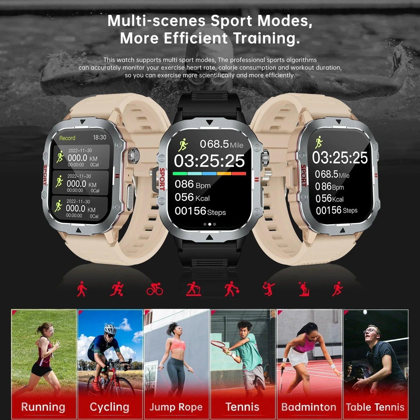 2025 New for Xiaomi Military Smart Watch Men Waterproof - Empire P.E