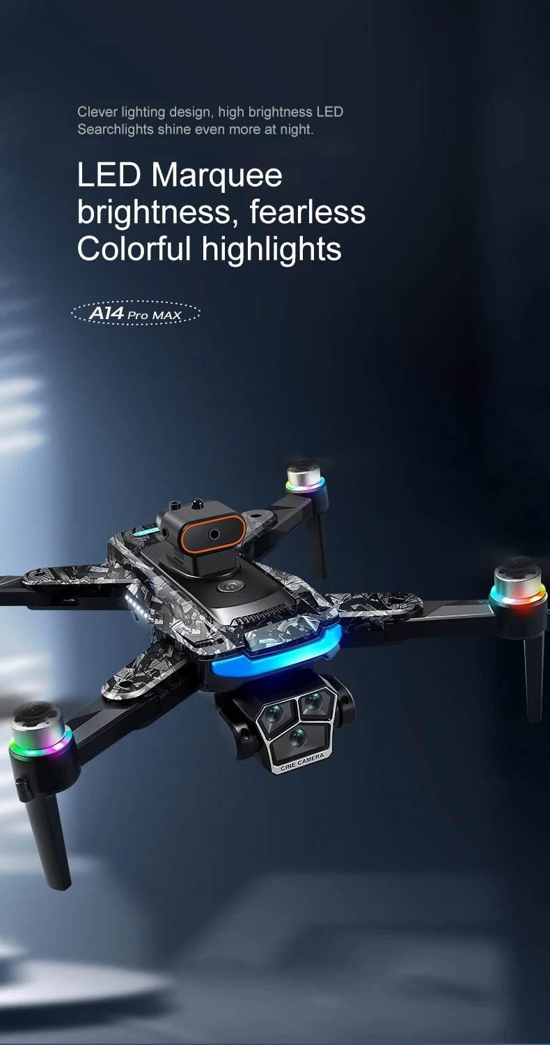 Drone with Camera Professional 4K HD Aerial Photography Dron GPS Return 4.5inch LCD Screen RC Quadcopter Three Camera Drone Toys - Empire P.E
