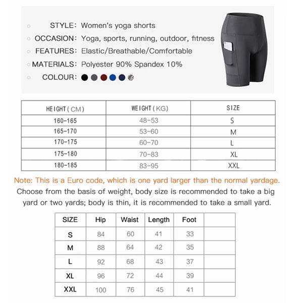 Women Yoga Shorts High Waist Workout Gym Shorts Fitness Yoga Lift Butt Fitness yoga leggings Running Cycling Short Pants - Empire P.E