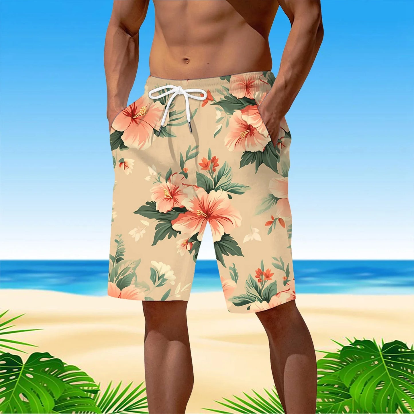 Personality Hawaii Summer Tropics Beach Shorts