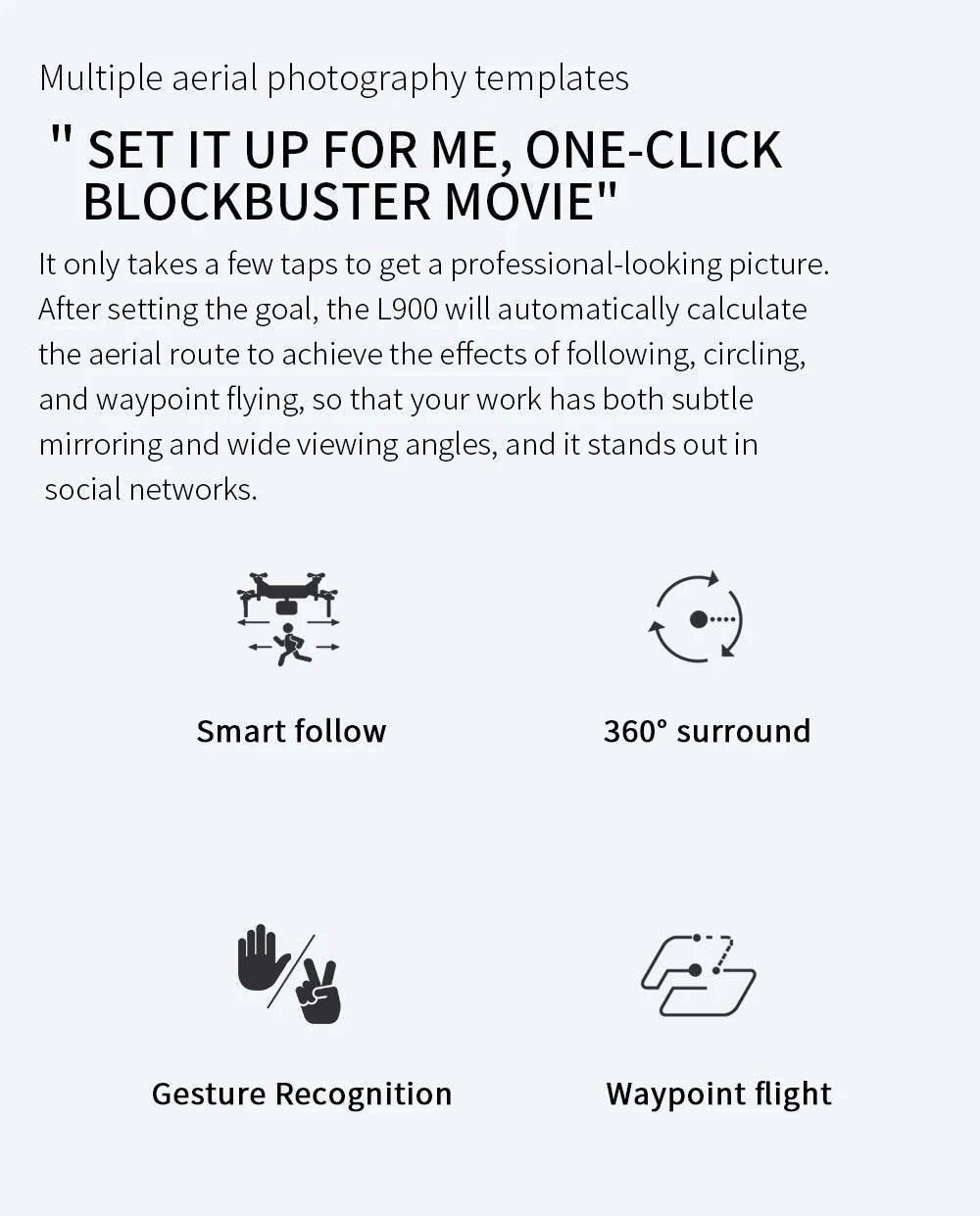 Drone L900 Pro 4K Professional 5G GPS HD Dual Camera Photography Brushless Foldable Quadcopter RC Distance 1.2KM Drones Toys - Empire P.E