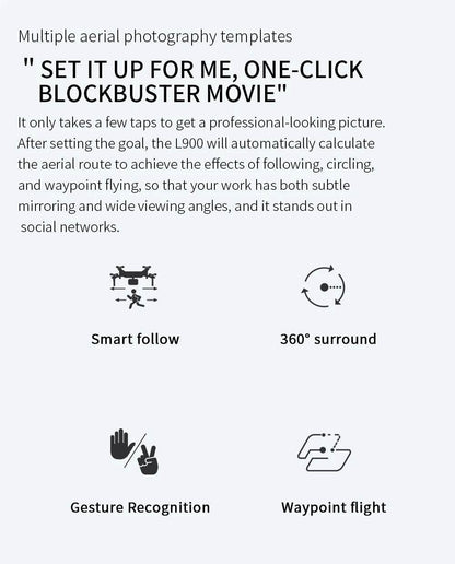 Drone L900 Pro 4K Professional 5G GPS HD Dual Camera Photography Brushless Foldable Quadcopter RC Distance 1.2KM Drones Toys - Empire P.E