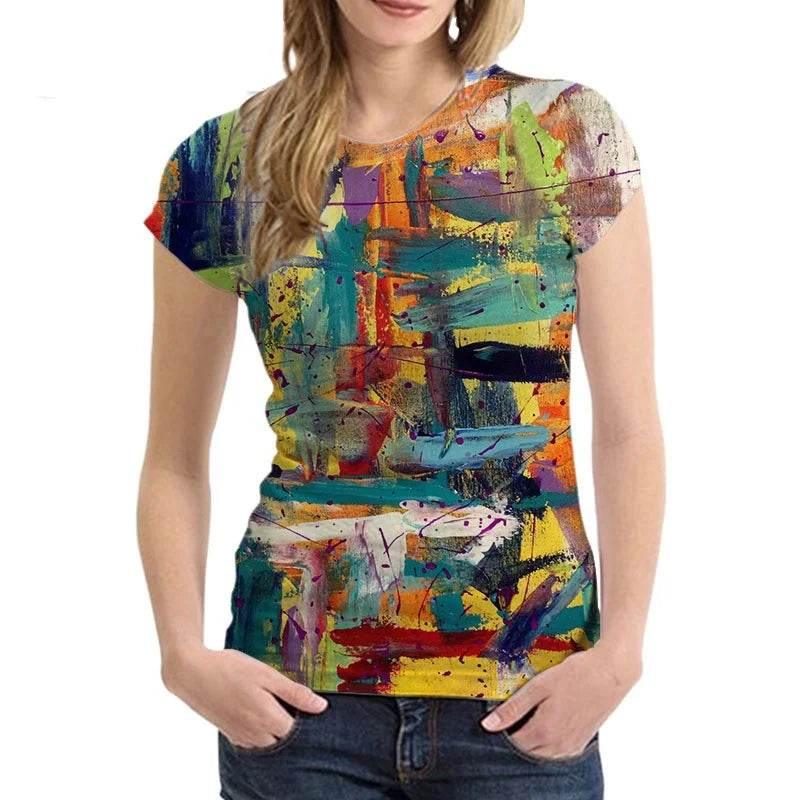 Summer Funny Bee 3D Print T-shirts Women Streetwear Casual Fashion Y2k Short Sleeve T Shirt O-neck Tees Tops Clothing - Empire P.E