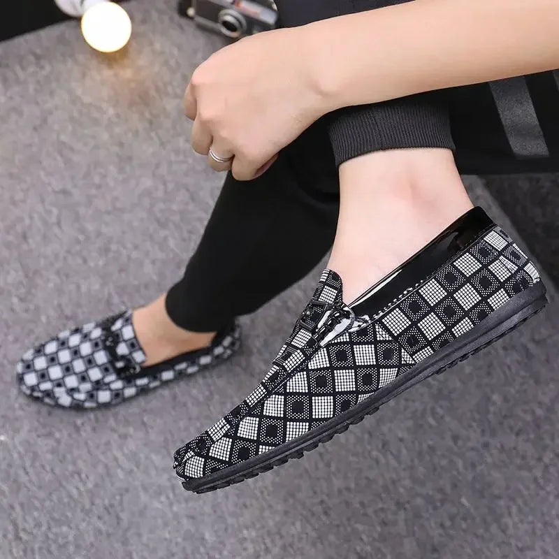 Leather Shoes for Men Round Toe Non Slip and Waterproof Loafers - Empire P.E