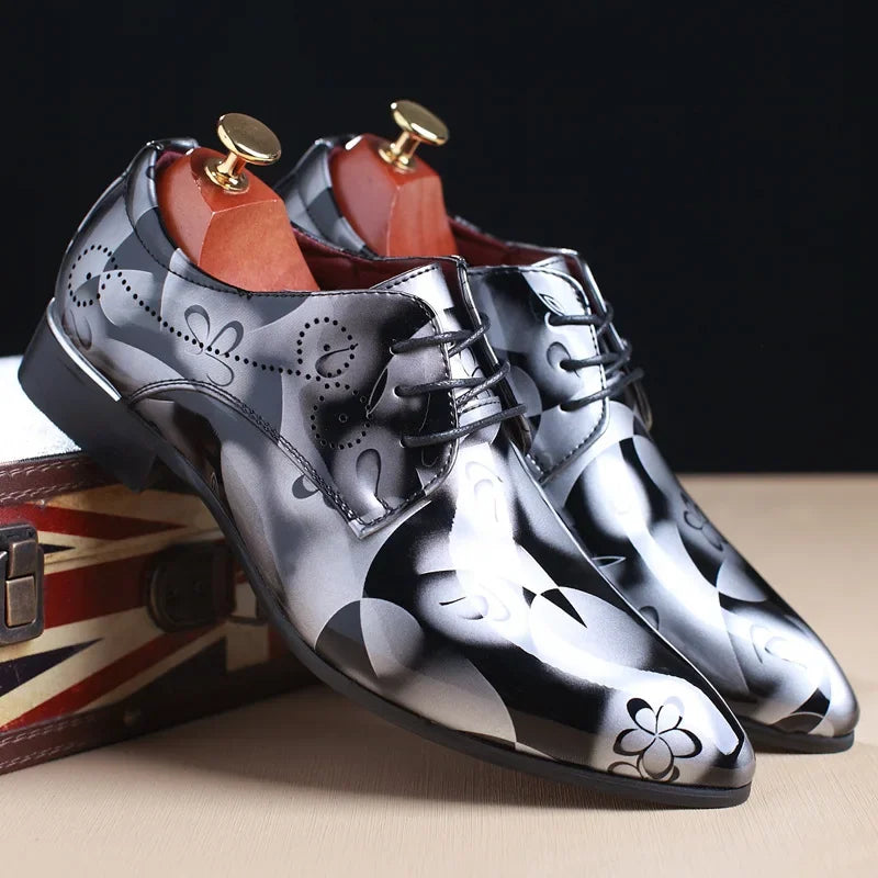 Men's Dress Shoes Floral Pattern Oxfords - Empire P.E