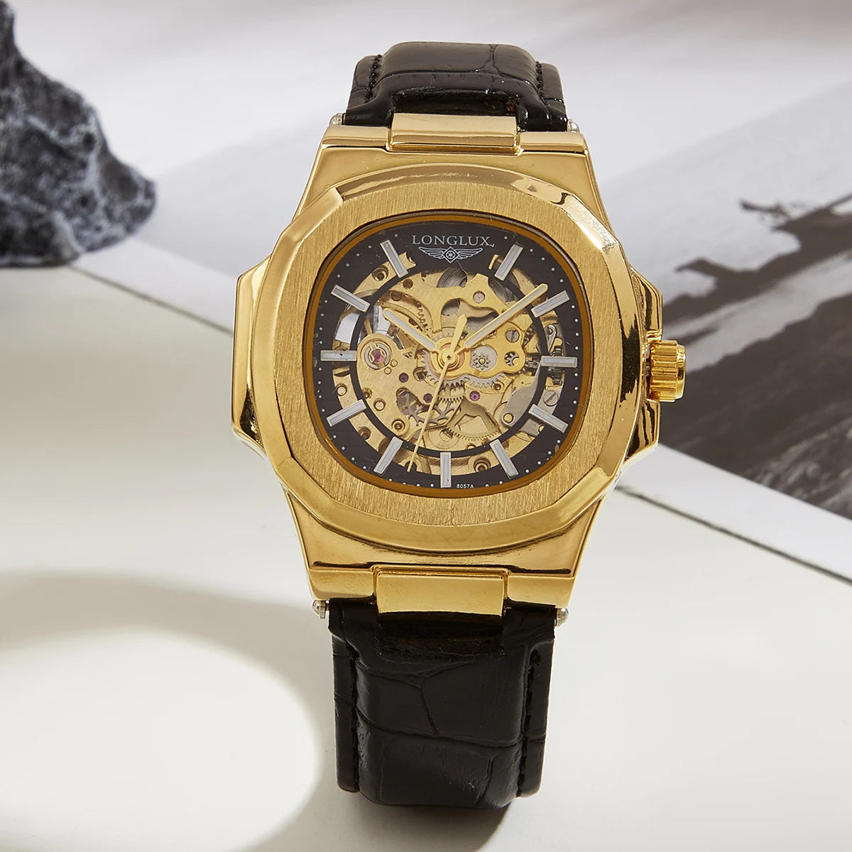 Men's Automatic Mechanical Leather Watch