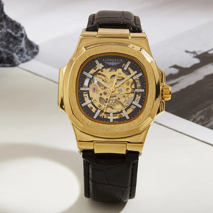 Men's Automatic Mechanical Leather Watch