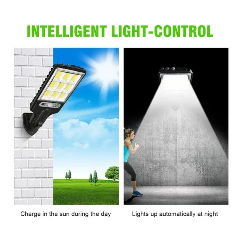 Solar Street Lights Outdoor 4500W Solar Lamp With 3 Light Mode Waterproof PIR Motion Sensor