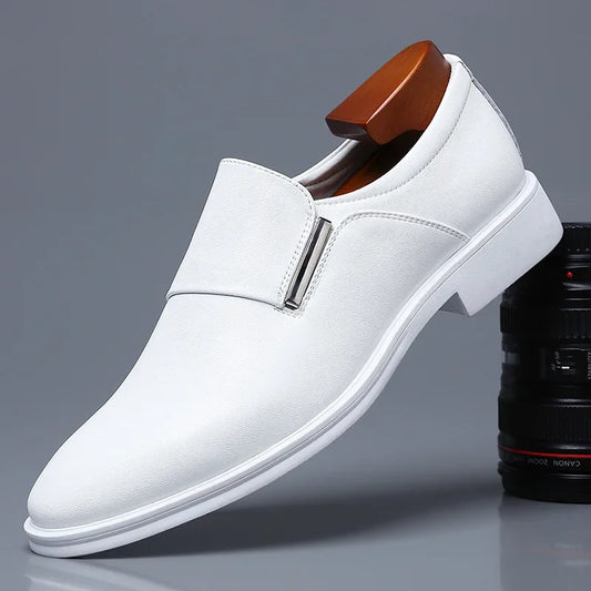 British Style Pointed-Toe Cowhide Leather Oxfords - Empire P.E