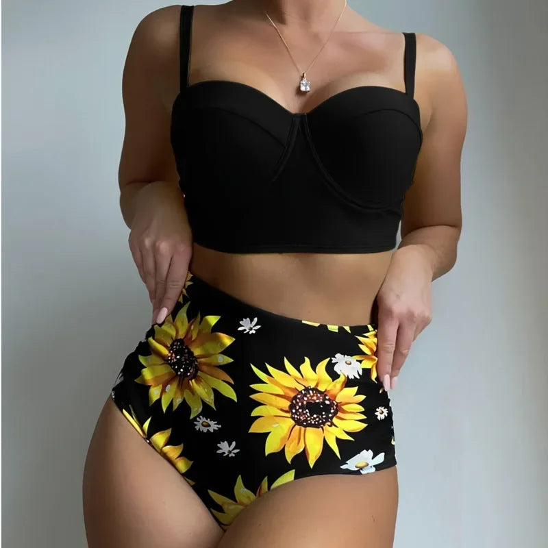 Sexy Bikinis Print Swimsuits Women Swimwear
