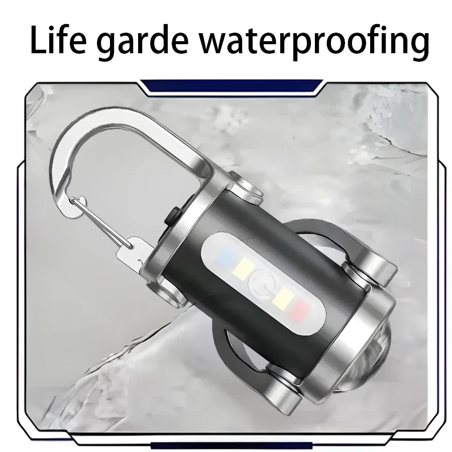 Bright COB LED Keychain Flashlight-Multifunctional USB Rechargeable - Empire P.E