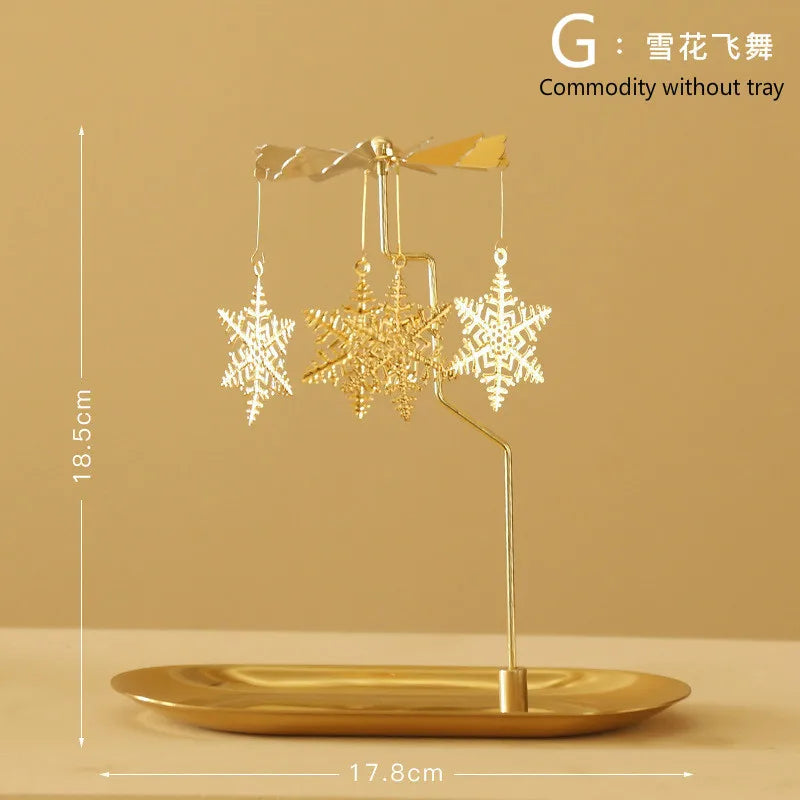 Tray Rotating Candlestick Scented Candle Romantic Walk Horse Lamp