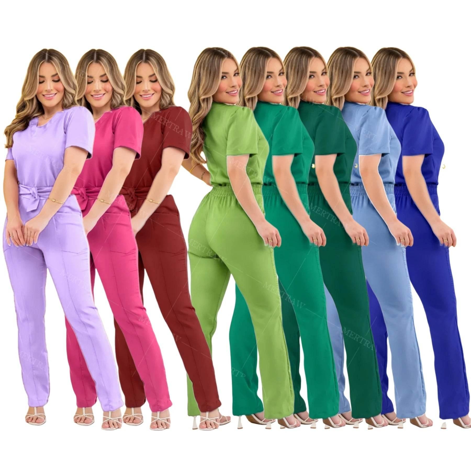Hospital Scrubs Uniform Medical Scrubs Uniform Wholesale Beauty Salon Spa Short Sleeve Medical Uniforms Nursing Scrubs Sets - Empire P.E