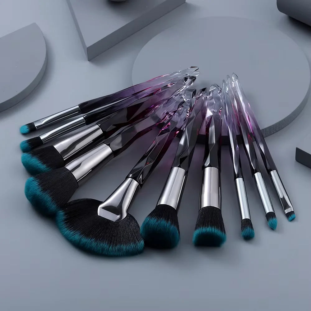 5-10 purple makeup brush quality synthetic foundation